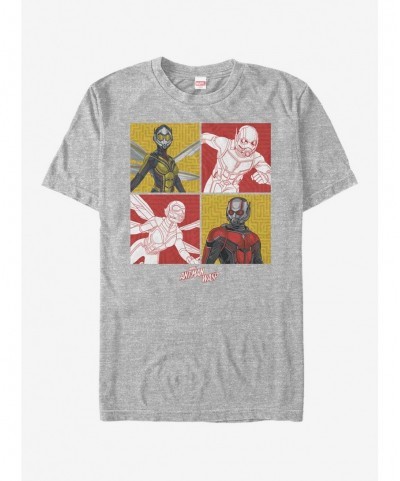Exclusive Marvel Ant-Man And The Wasp Character Panels T-Shirt $9.80 T-Shirts