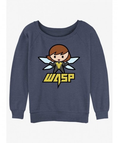Absolute Discount Marvel Ant-Man and the Wasp: Quantumania Kawaii Wasp Slouchy Sweatshirt $12.92 Sweatshirts