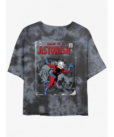 Limited-time Offer Marvel Ant-Man Ant Tales Comic Cover Tie-Dye Girls Crop T-Shirt $14.45 T-Shirts