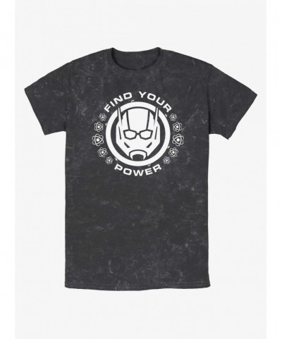 Wholesale Marvel Ant-Man and the Wasp: Quantumania Find Your Power Badge Mineral Wash T-Shirt $8.03 T-Shirts