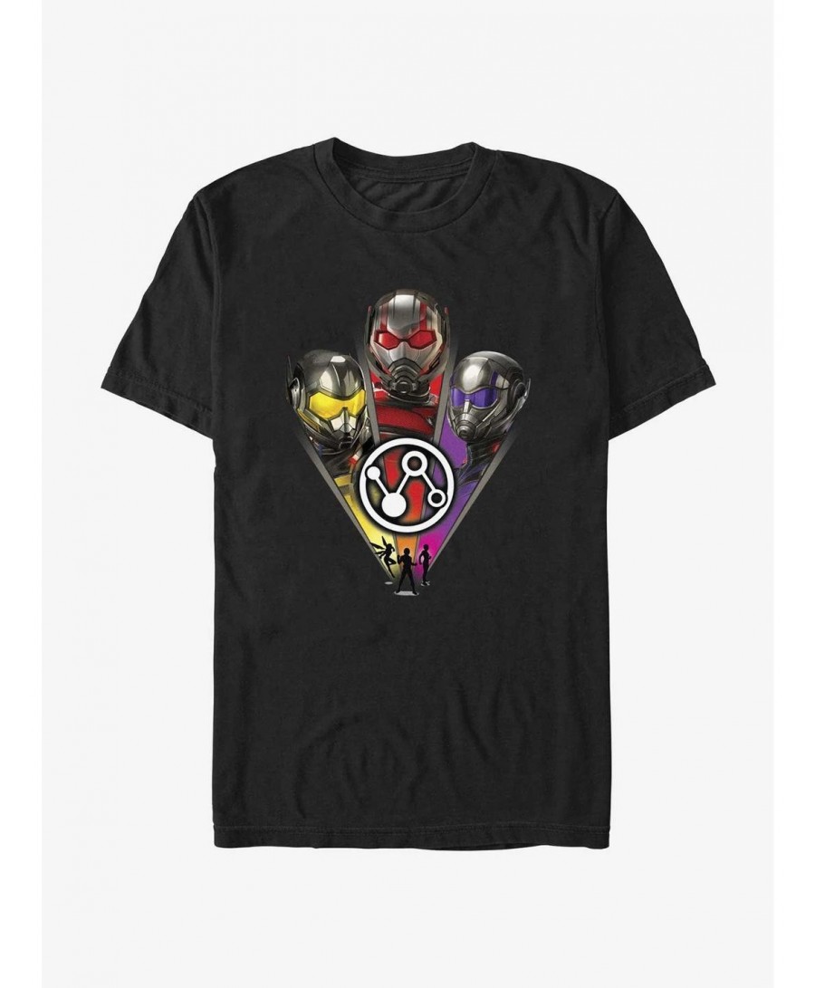 Sale Item Marvel Ant-Man and the Wasp: Quantumania Hero Faces, Ant-Man, Wasp, and Cassie Extra Soft T-Shirt $13.16 T-Shirts