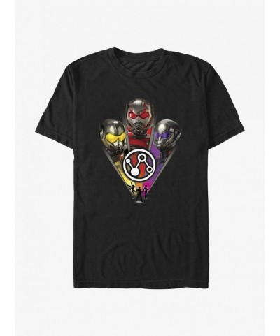 Sale Item Marvel Ant-Man and the Wasp: Quantumania Hero Faces, Ant-Man, Wasp, and Cassie Extra Soft T-Shirt $13.16 T-Shirts