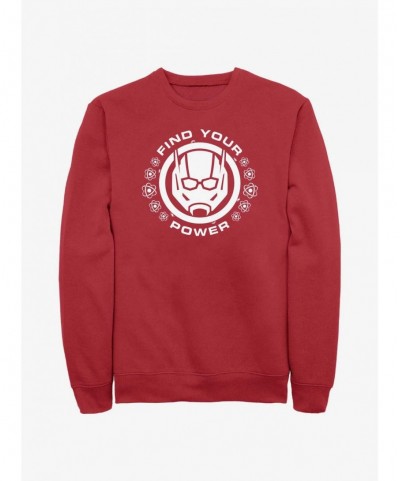 New Arrival Marvel Ant-Man and the Wasp: Quantumania Find Your Power Badge Sweatshirt $12.18 Sweatshirts
