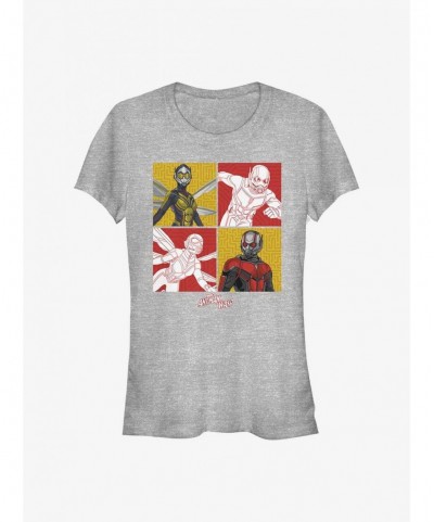 Clearance Marvel Ant-Man And Wasp Foursquare Girls T-Shirt $11.70 T-Shirts