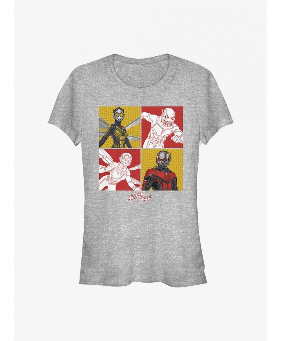 Clearance Marvel Ant-Man And Wasp Foursquare Girls T-Shirt $11.70 T-Shirts