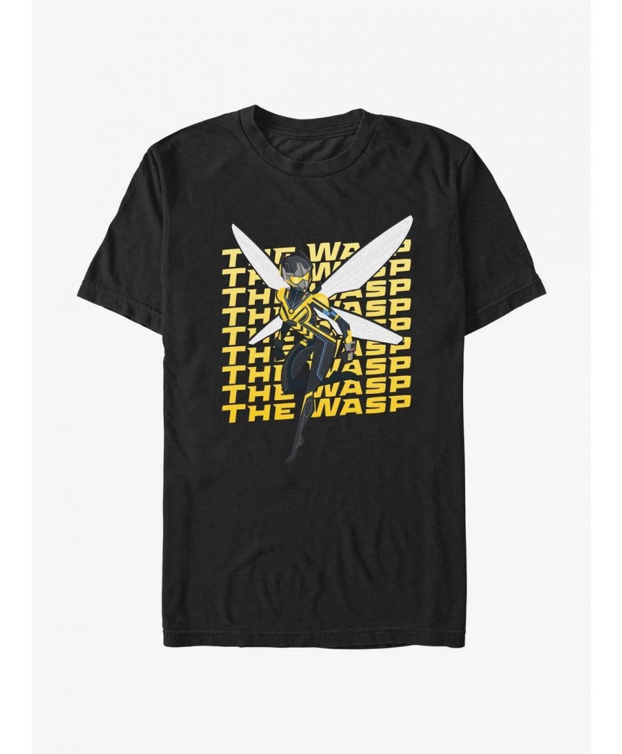 Seasonal Sale Marvel Ant-Man and the Wasp: Quantumania Wasp Action Pose T-Shirt $11.23 T-Shirts