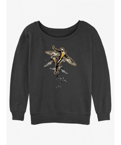Seasonal Sale Marvel Ant-Man Wasp Flight Slouchy Sweatshirt $12.92 Sweatshirts