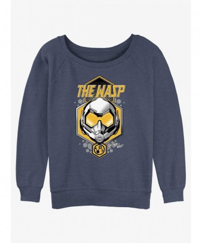 Big Sale Marvel Ant-Man and the Wasp: Quantumania The Wasp Shield Slouchy Sweatshirt $15.13 Sweatshirts