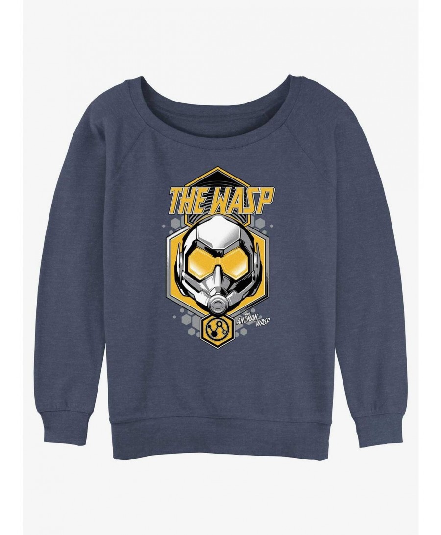 Big Sale Marvel Ant-Man and the Wasp: Quantumania The Wasp Shield Slouchy Sweatshirt $15.13 Sweatshirts