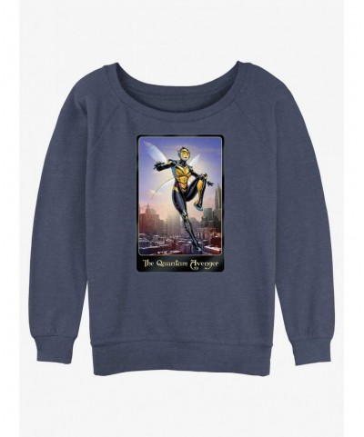 Exclusive Price Marvel Ant-Man and the Wasp: Quantumania Wasp The Quantum Avenger Poster Slouchy Sweatshirt $18.45 Sweatshirts