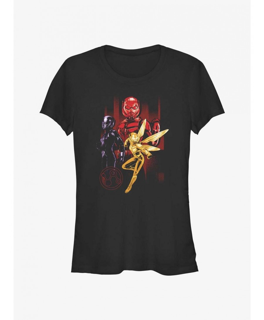 Exclusive Marvel Ant-Man and the Wasp: Quantumania Hero Group Pose Girls T-Shirt $8.47 T-Shirts