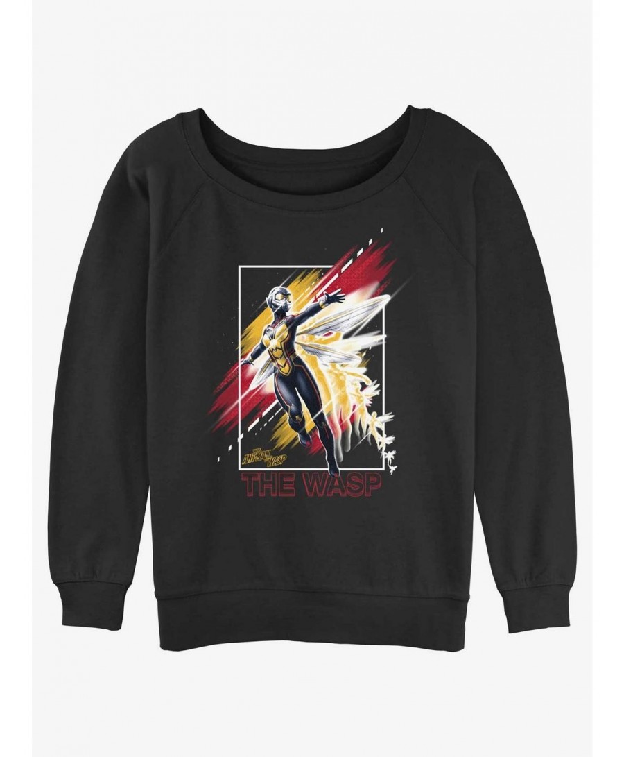 Exclusive Price Marvel Ant-Man and the Wasp: Quantumania The Wasp Poster Slouchy Sweatshirt $11.81 Sweatshirts
