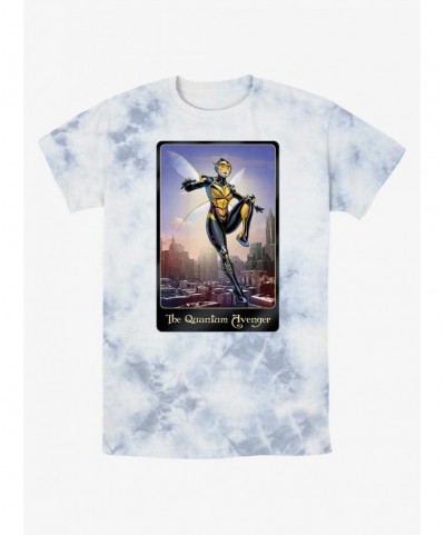 Clearance Marvel Ant-Man and the Wasp: Quantumania Wasp The Quantum Avenger Poster Tie-Dye T-Shirt $9.32 T-Shirts