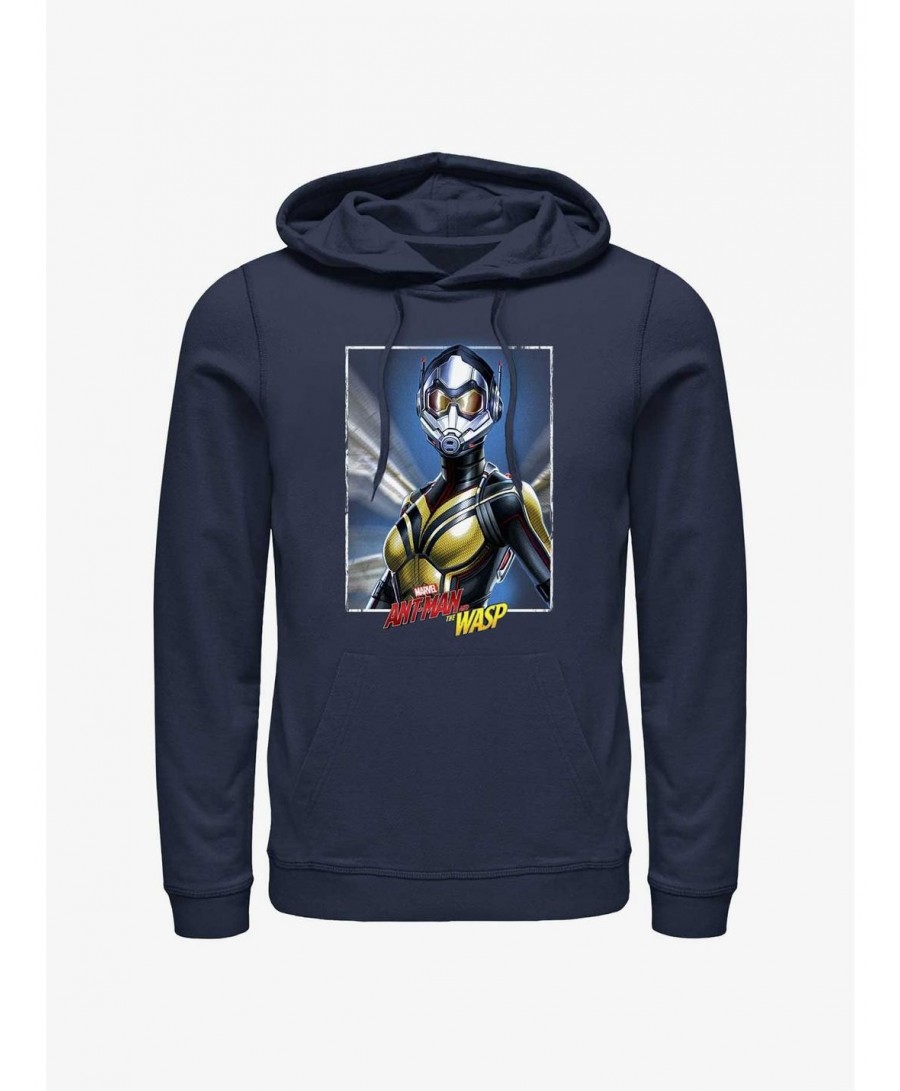 Unique Marvel Ant-Man and the Wasp: Quantumania Wasp Portrait Hoodie $20.21 Hoodies
