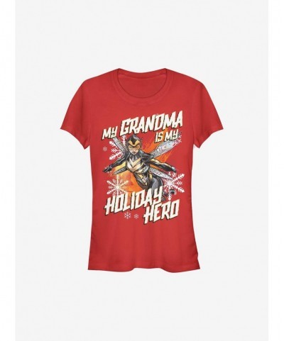 Unique Marvel Ant-Man Holiday Grandma Wasp Girls T-Shirt $7.47 T-Shirts
