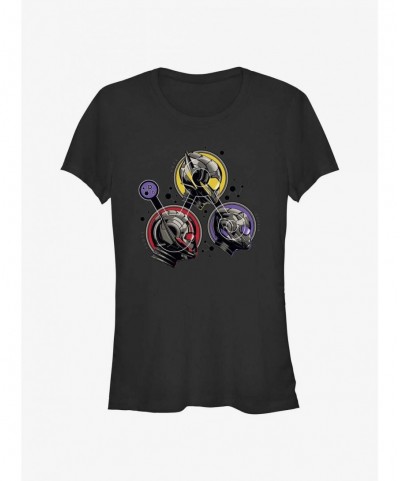Discount Sale Marvel Ant-Man and the Wasp: Quantumania Team Badges Girls T-Shirt $10.21 T-Shirts