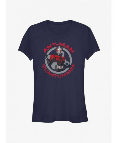 Fashion Marvel Ant-Man and the Wasp: Quantumania Ant-Man Symbol Girls T-Shirt $11.21 T-Shirts