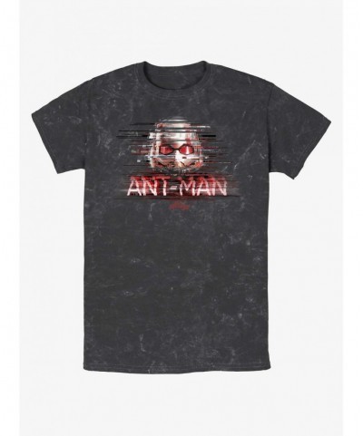 Pre-sale Marvel Ant-Man and the Wasp: Quantumania Ant-Man Glitch Mineral Wash T-Shirt $12.69 T-Shirts