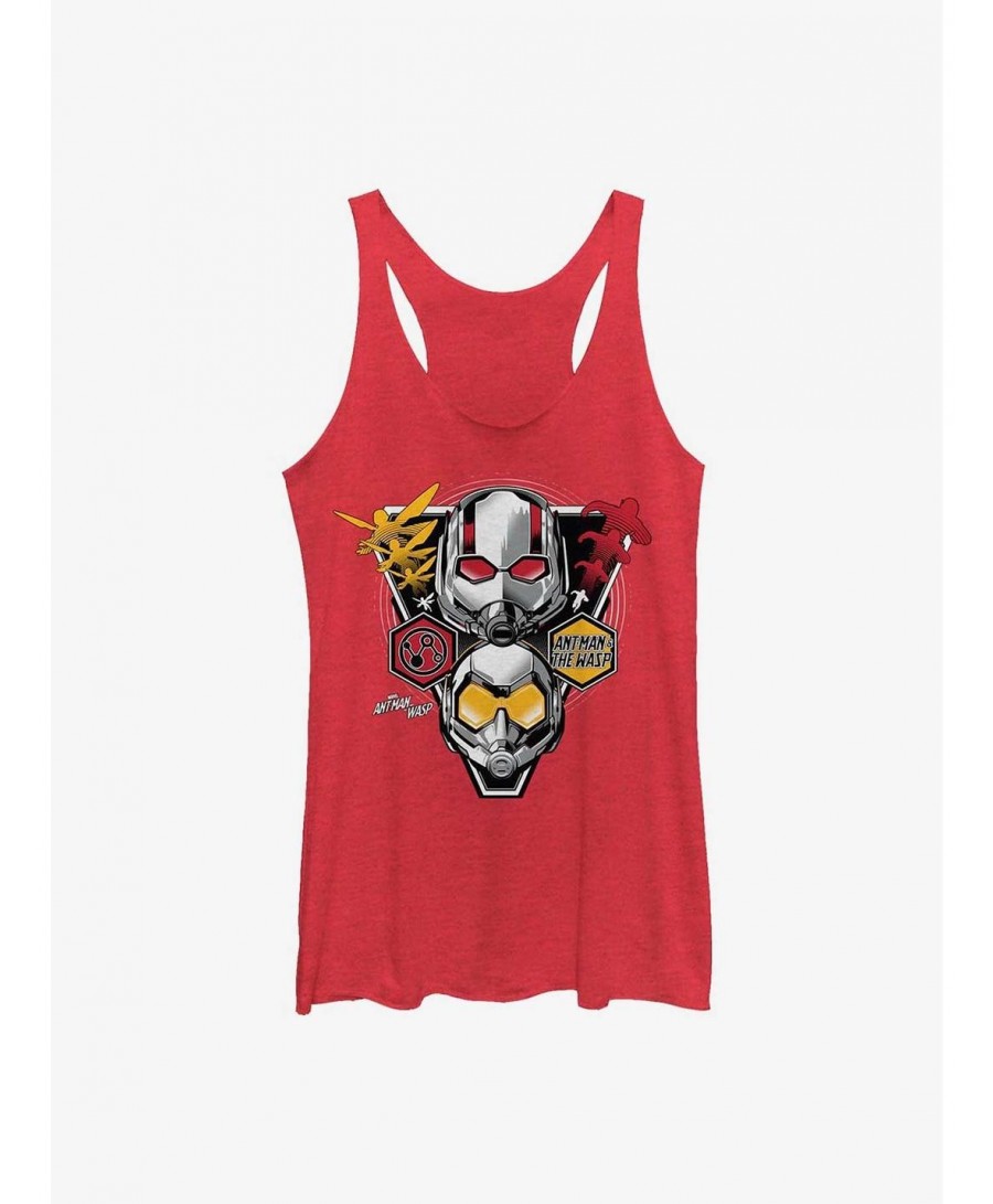 Cheap Sale Marvel Ant-Man And Wasp Triangle Badge Girls Raw Edge Tank $12.95 Tanks