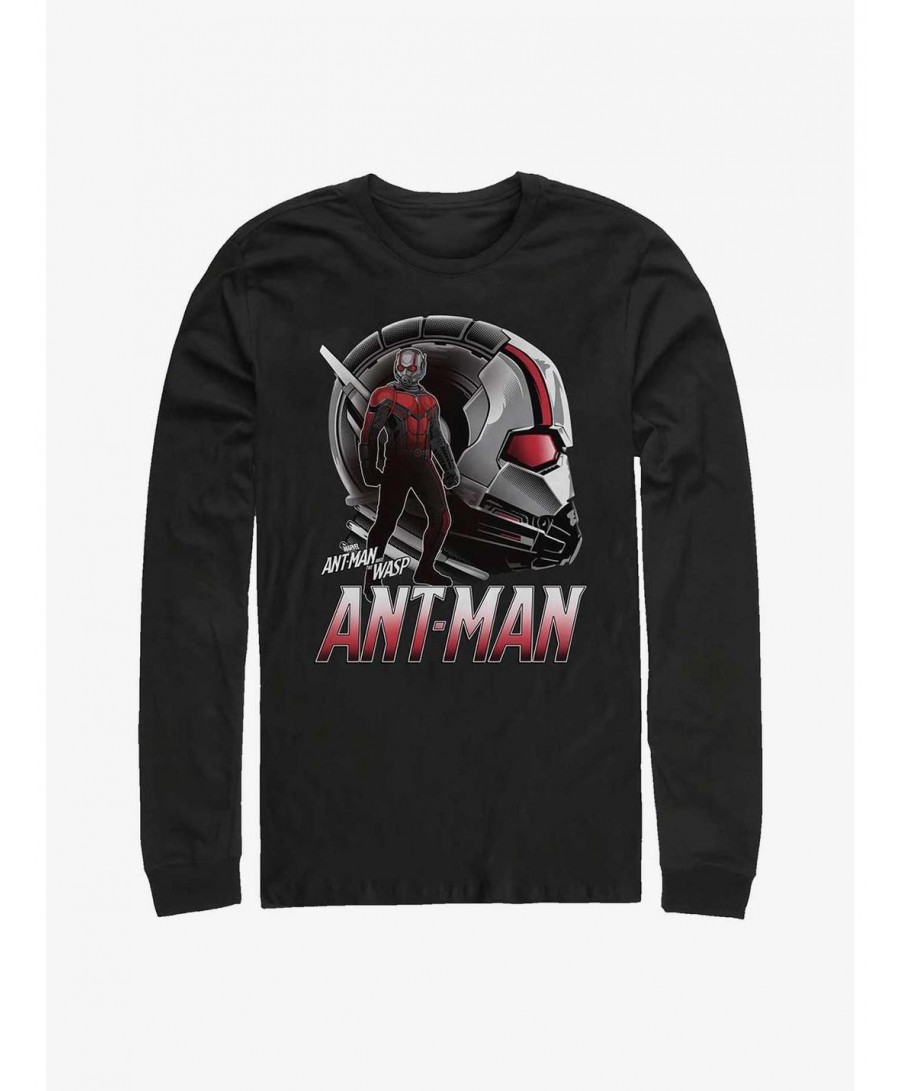 Best Deal Marvel Ant-Man Helmet Long-Sleeve T-Shirt $11.52 T-Shirts