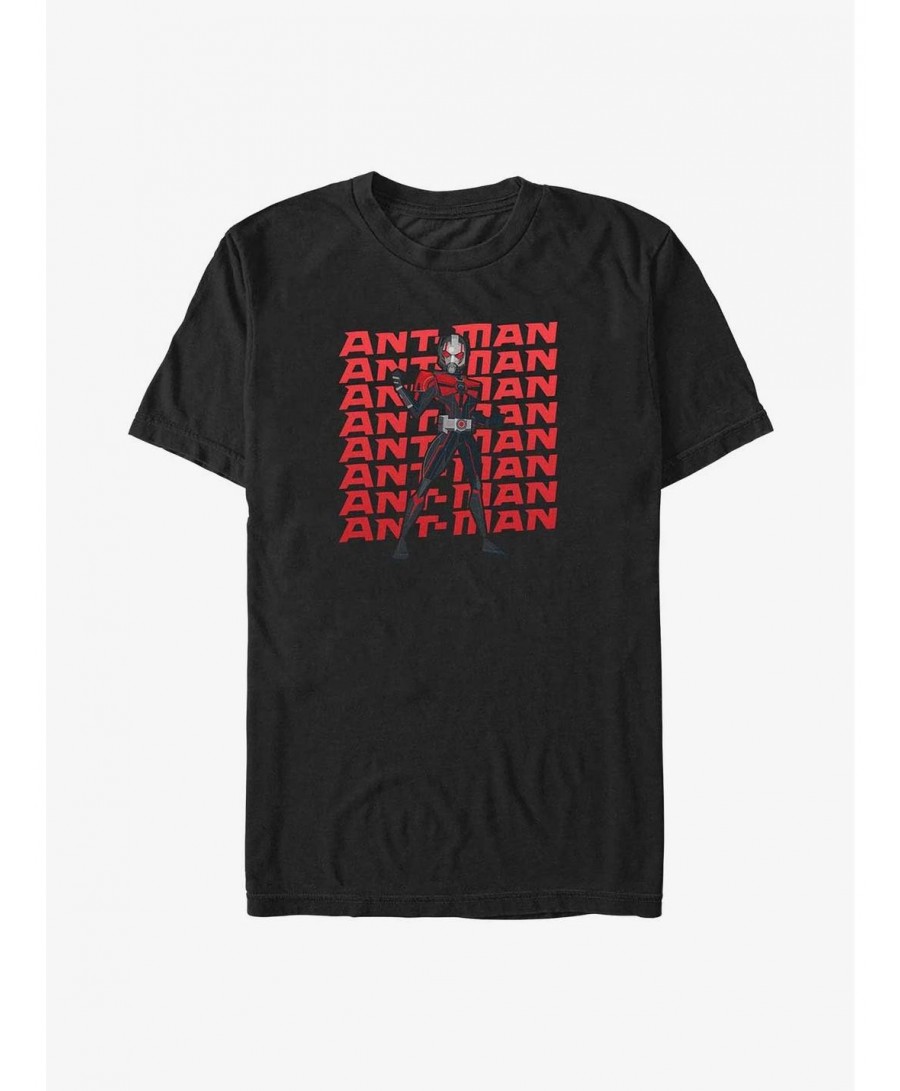 Fashion Marvel Ant-Man and the Wasp: Quantumania Ant-Man Text Wall Big & Tall T-Shirt $13.46 T-Shirts