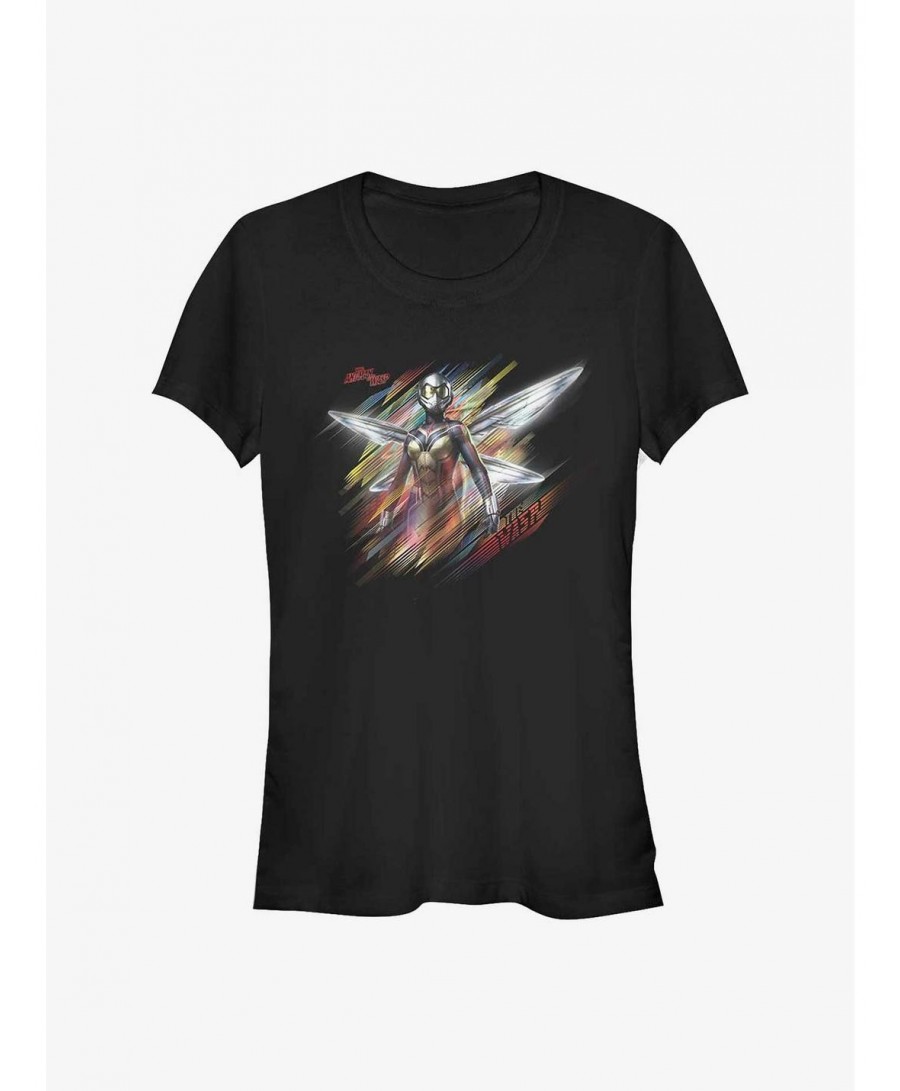 Exclusive Price Marvel Ant-Man Wasp Stripes Girls T-Shirt $10.46 T-Shirts