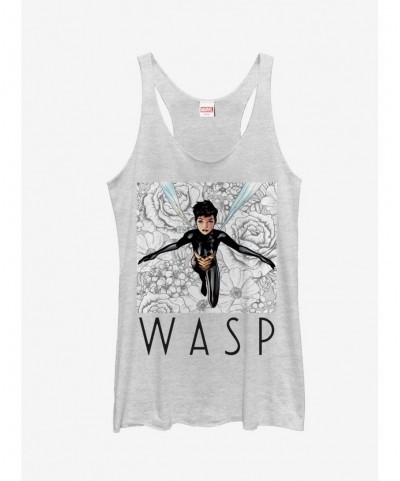 Trendy Marvel Ant-Man And The Wasp Floral Print Girls Tank $9.84 Tanks