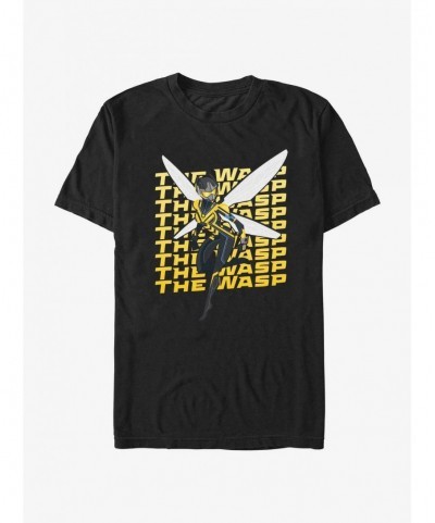 Limited-time Offer Marvel Ant-Man and the Wasp: Quantumania Wasp Text Wall Extra Soft T-Shirt $8.97 T-Shirts