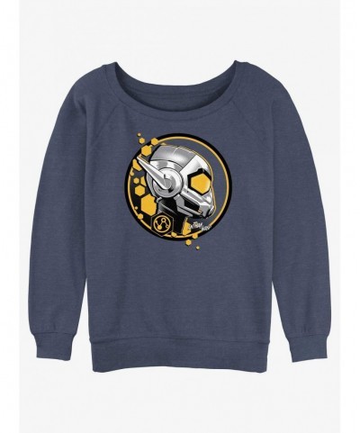 Trendy Marvel Ant-Man and the Wasp: Quantumania Wasp Stamp Slouchy Sweatshirt $14.02 Sweatshirts