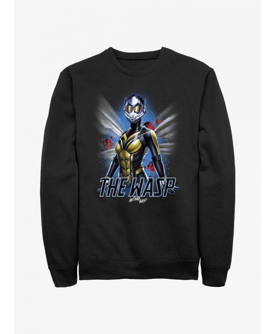 Seasonal Sale Marvel Ant-Man and the Wasp: Quantumania The Wasp Atom Sweatshirt $15.13 Sweatshirts