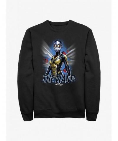 Seasonal Sale Marvel Ant-Man and the Wasp: Quantumania The Wasp Atom Sweatshirt $15.13 Sweatshirts