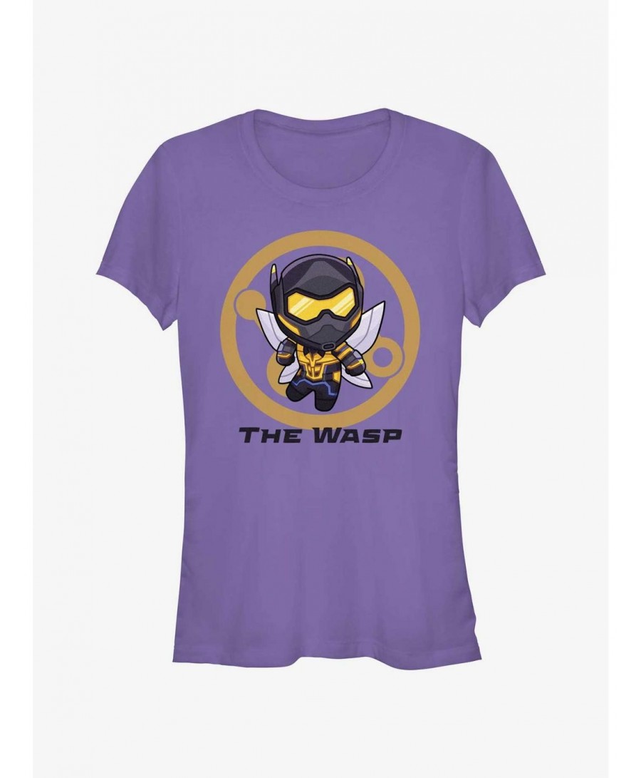 Festival Price Marvel Ant-Man and the Wasp: Quantumania Chibi Wasp Badge Girls T-Shirt $9.71 T-Shirts