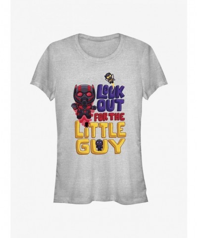 Crazy Deals Marvel Ant-Man and the Wasp: Quantumania Chibi Look Out For The Little Guy Girls T-Shirt $10.96 T-Shirts